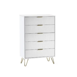 Masion 5 Drawer chest- Matt White
