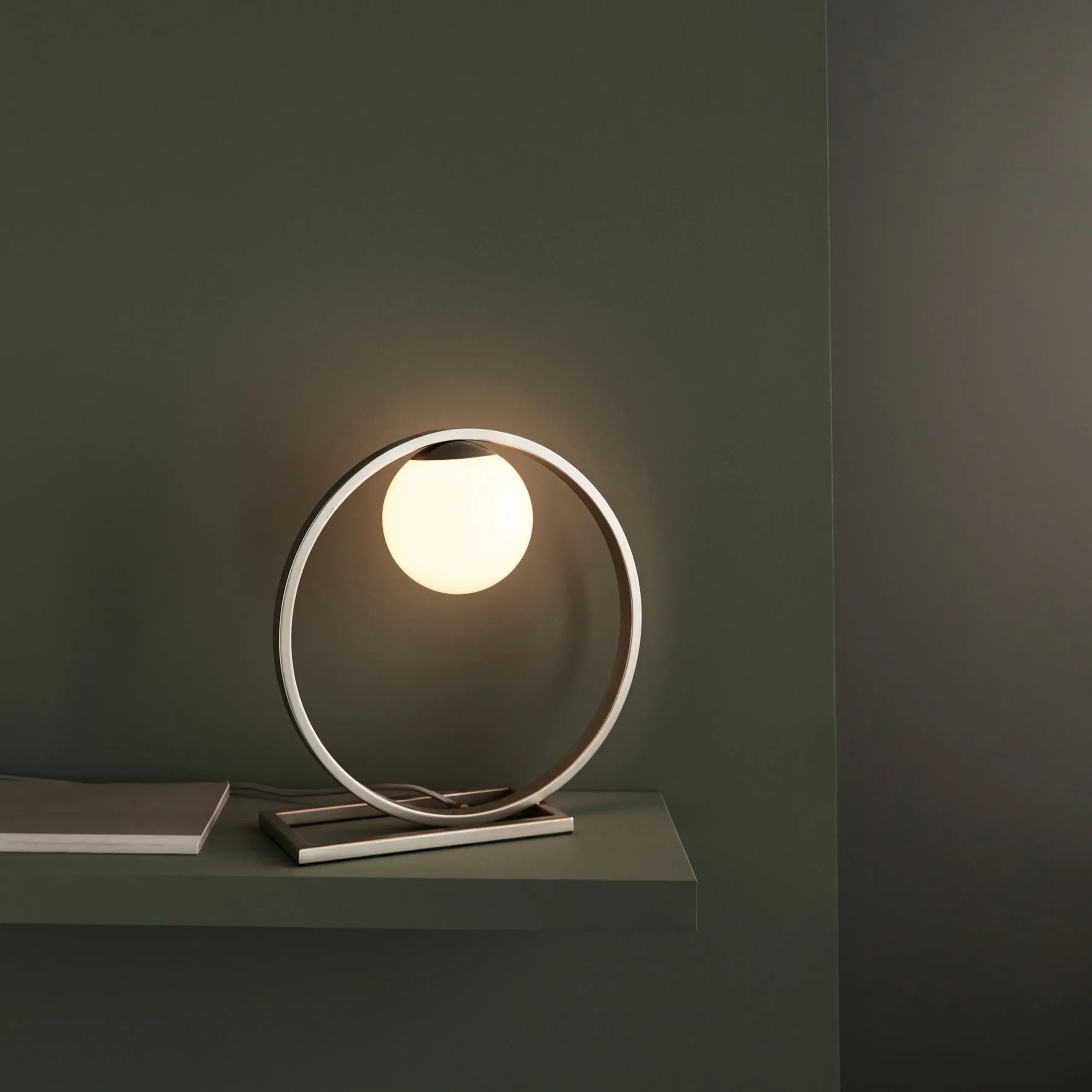 Enzo 1 Table Lamp Brushed Silver - Image 2