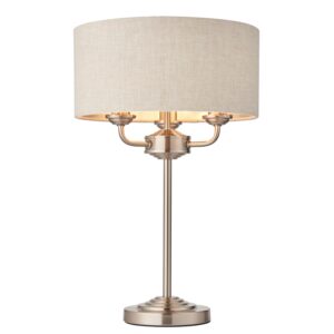 Highclere 3 Light Chrome/Natural