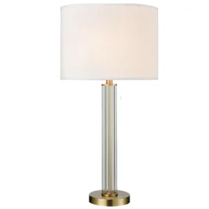 Metal and Glass Table Lamp