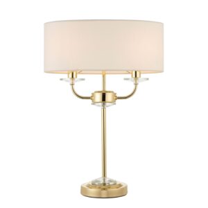 Nixon Table Lamp brass/vintage white