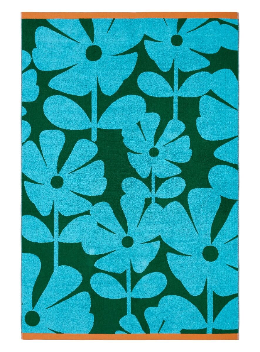 Orla Kiely Wildflower Blue Lagoon Towels - Image 6
