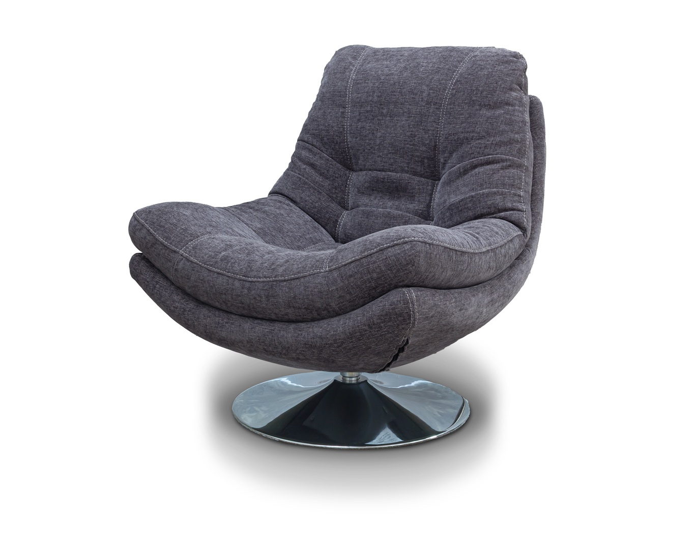 SUSI SWIVEL CHAIR + FOOTSTOOL Nature Dark Grey - Image 3