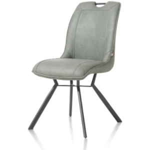 Michelle Dining Chair Green 4 LEG WITH CROSS BAR