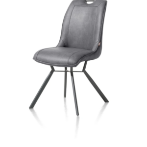 Michelle Dining Chair Charcoal 4 LEG WITH CROSS BAR