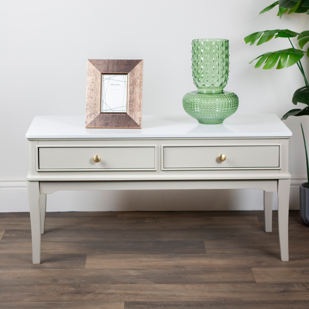 Marlyn Coffee Table with marble top stone - Image 2