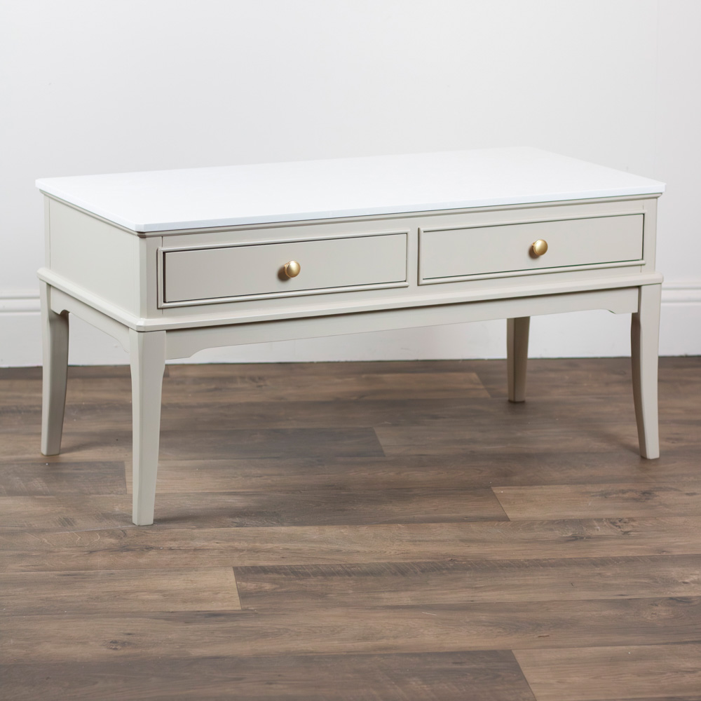 Marlyn Coffee Table with marble top stone - Image 3