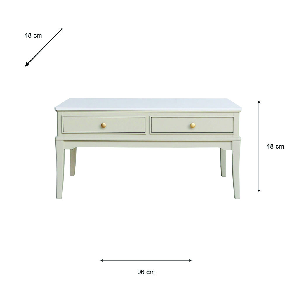 Marlyn Coffee Table with marble top stone - Image 9