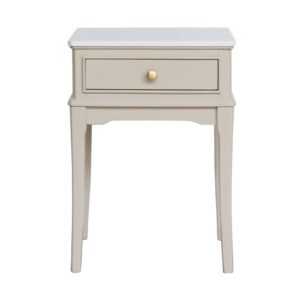 Marlyn 1 drawer side table/locker with marble top stone