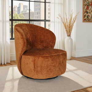 Edel Swivel Accent Chair Rust