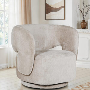 Kela Swivel Accent Chair Mink