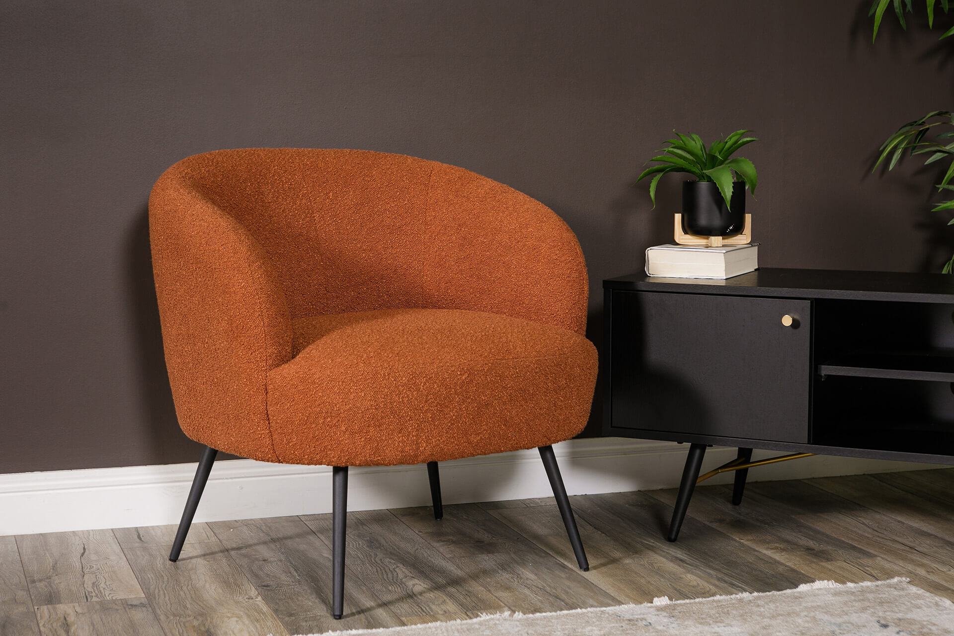 Shelly Accent Chair Rust