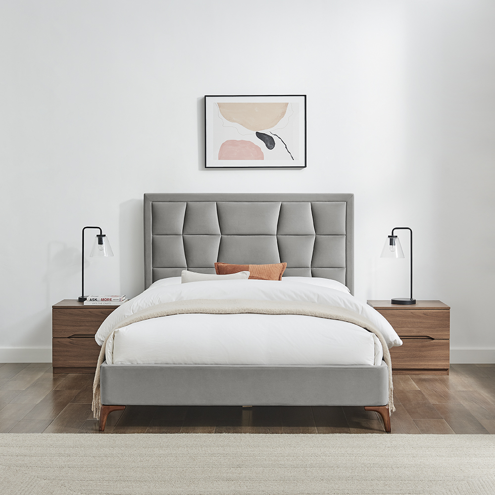 Harmen Silver Grey Bed - Image 3