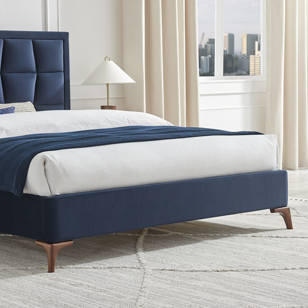 Harmen Navy Blue Bed - Image 5