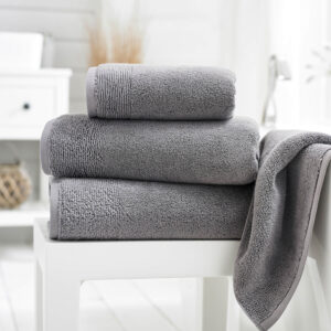 Palazzo Bathroom Towels CHARCOAL