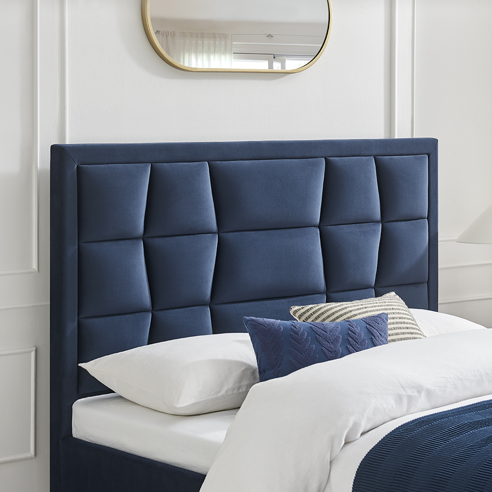 Harmen Navy Blue Bed - Image 4